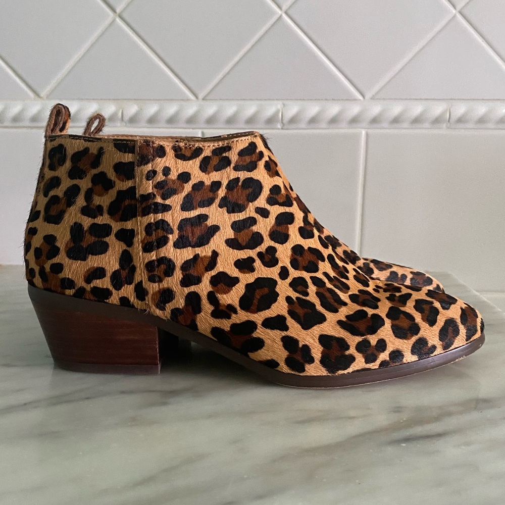 J Crew Animal Print Ankle Booties
